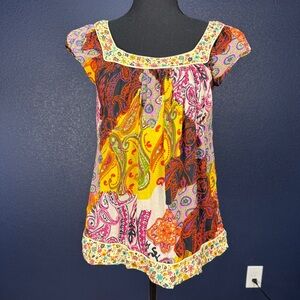 Colorful Paisley Women's Top